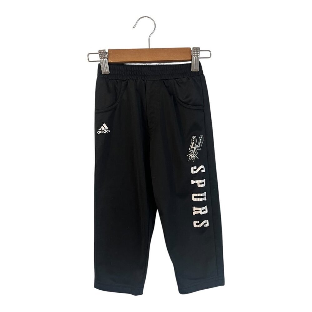 Adidas Toddler Boy Jogger Track Pants Size 2T Black Printed Pull On